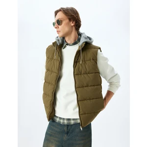 Şişme Yelek Slim Fit Fermuarlı