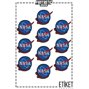 10'lu Paket Ütü ile Yapışan Dokuma Arma Patch Yama Nasa Modeli