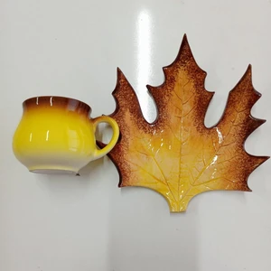 M'art Home Çınar Yaprak Sarı Kahve Fincanı 150 Ml.