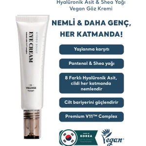 11 Factory Hydro Boost Eye Cream 25 ml – Hyalüronik Asit & Shea Yağı Vegan Göz Kremi