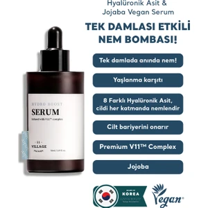 11 Factory Hydro Boost Serum 50 ml –  Hyalüronik Asit & Jojoba Vegan Serum