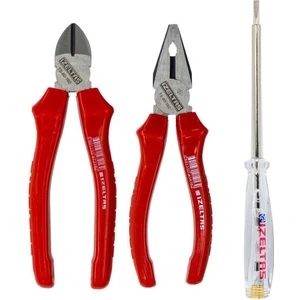 Izeltaş 3'lü Pense 160 mm Yan Keski 160 mm Kontrol Kalemi 190 mm Seti