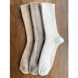 Çorap Kurdu 3'lü Alpaka Yünlü Kalın Kışlık Soket Çorap
