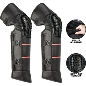Motosiklet Deri Bacak Koruyucu Suya Dayanıklı Silikon Diz Korumalı Soğuk Geçirmez Motor Diz Koruyucu
