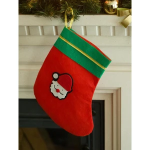 Noel Babalı Yılbaşı Çorabı Keçe 25 Cm