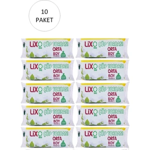 Orta Boy Çöp Torbası 55 x 60 cm 20'li Rulo x 10 Paket = 200 Adet (Mavi)