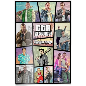 Gta Efsanelerı Gta Posteri ve 28 Adet Kart