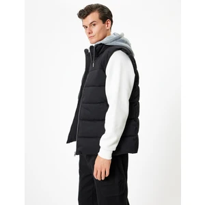Şişme Yelek Slim Fit Fermuarlı