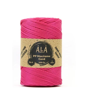 2 mm - 200 gr Polyester (Pp) Makrome Ipi 230 mt Fuşya 2