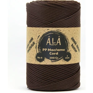2 mm - 200 gr Polyester (Pp) Makrome Ipi 230 mt Acı Kahve