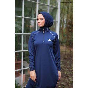 MİMİ LUXURY WEAR Kadın Dalgıç Kumaş Yarım Patlı Fermuarlı  Jogger Eşofman Spor Takımı WM-111