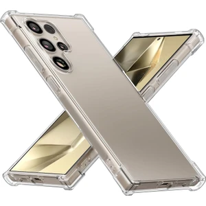 Samsung Galaxy S24 Ultra Uyumlu Köşeleri Airbagli Arkası Sert Sararmaz Şeffaf Anti Shock Darbe Emici Kılıf