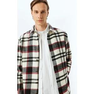 Uzun Kollu Düğmeli Ekose Oduncu Gömleği