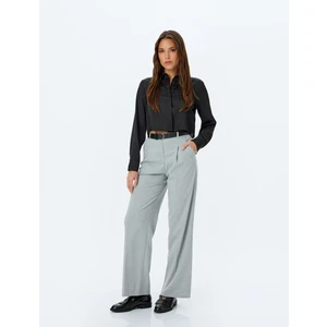 Klasik Yaka Uzun Kollu Regular Fit Crop Gömlek