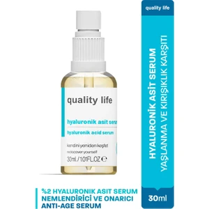 Quality Life Hyaluronic Acid Serum - Yaşlanma Karşıtı Nemlendirici Yenileyici Cilt Serumu Hyaluronik Asit Serum