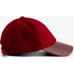 Kep Şapka Suni Deri Detaylı