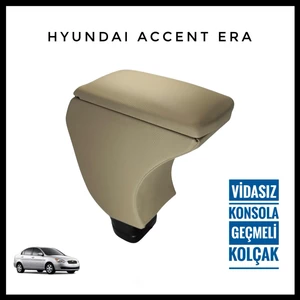 Hyundai Accent Era Vidasız Konsola Geçmeli Kolçak (Bej)