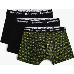 Pamuklu Lisanslı Rick And Morty 3'lü Boxer Seti