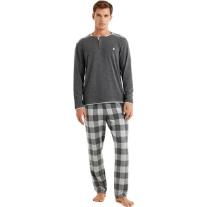 Antrasit Melanj Erkek Pijama Takımı 40602