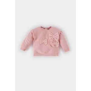 Kız Bebek Bisiklet Yaka Fiyonklu Sweatshirt D6267A524WN