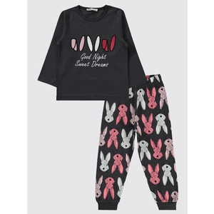 Civil Girls Kız Çocuk Pijama Takımı 2-5 Yaş Füme