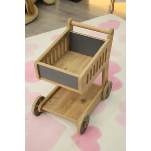 Ahşap Oyuncak Ilk Adım Market Arabası