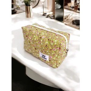 Kapitone Makyaj Çantası - Makeup Bag - Bakım Seyahat Kozmetik Çantası - Vera