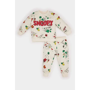 Erkek Bebek 2'li Takım Snoopy Sweatshirt Beli Lastikli Eşofman Altı D6306A524WN