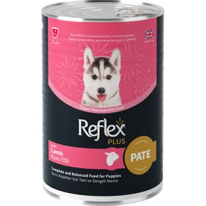 Plus Pate Kıyılmış Kuzu Etli Yavru Köpek Yaş Konserve Maması 395 gr x 12 Adet