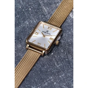 Daniel Klein DKE.1.10741 Dikdörtgen Kasa Hasır Kordon Minimal Tasarım Kadın Kol Saati