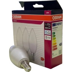 7,5W (60W) E14 Duy LED Ampul Beyaz Işık 3'lü Paket Kutulu Ürün