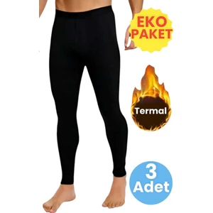Erkek Ekonomik 3'lü Termal Tayt Uzun Sporcu Taytı