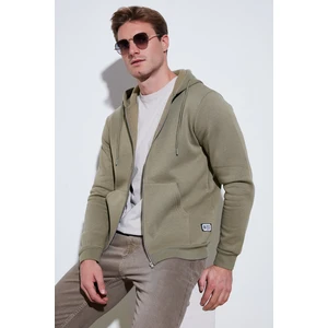 Slim Fit Kapüşonlu Fermuarlı Içi Tüylü Yumuşak Şardonlu Kışlık Sweat Erkek Sweat 5905340