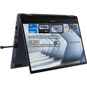 ExpertBook B5 Flip B5402FVA-I7161TBB1D İntel Core i7 1360P 16GB 1TB Freedos 14" FHD IPS Panel Dokunmatik Ekran Taşınabilir Bilgisayar
