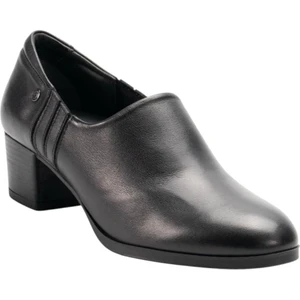 53411-G Delux Siyah Kadın Comfort Deri Ayakkabı