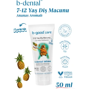 b-good  7-12 Yaş Çocuk Diş Macunu Florürsüz Ananas 50 ml