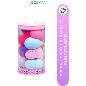 Mini Makyaj Pudra Fondöten Kapatıcı Sünger Seti 10'lu Kutulu