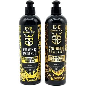 E&e Custom Car Çizik ve Hologram Pasta Wax 400 ml ve Boya Koruyucu Sentetik Wax 400 ml