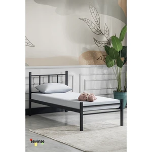Sevinse Home Sevinse Tek Kişilik Metal Karyola Siyah