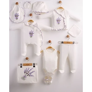 Eda Baby Lavanta Desenli 10'lu Set Hastane Çıkışı