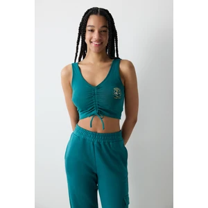 Harry Potter Racer Back Petrol Yeşili Kısa Üst