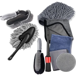 9 Parçali Araba ve Lastik Temizleme Seti