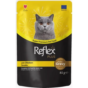 Plus Sos Içinde Et Parçacıklı Tavuklu Yetişkin Kedi Maması 85 gr