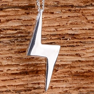 Ebrar Silver Gümüş Şimşek Kolye 925 Ayar Gümüş Şimşek Figürlü Unisex Kolye