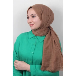 Bürümcük Ince Şal 3093-5 Karamel