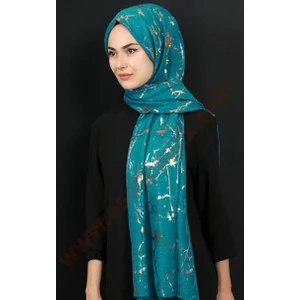 Mermer Desen Yaldızlı Şal 5223-14