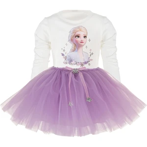 Elsa Baskılı Uzun Kol Body ve Kabarık Tütü Etek Ikili Takım