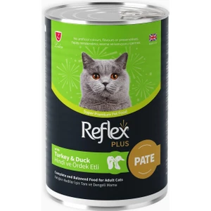 Plus Pate Içinde Et Parçacıklı Hindi ve Ördek Etli Yetişkin Kedi Maması 395 gr