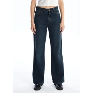 CEDY DENIM Kadın Yüksek Bel Salaş Kot Pantolon Büyük Beden Jean - C602