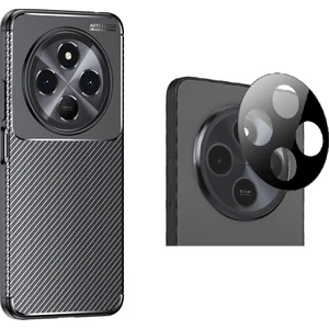 Xiaomi Redmi 14C 4G Kılıf Zore Negro Silikon Kapak + Kamera Lens Koruyucu